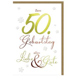SUSY CARD Geburtstagskarte - 40. Geburtstag Schrift