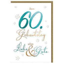 SUSY CARD Geburtstagskarte - 60. Geburtstag Schrift