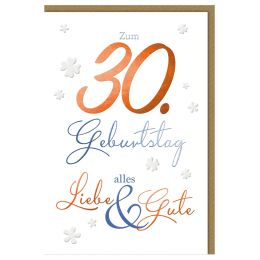 SUSY CARD Geburtstagskarte - 80. Geburtstag Schrift