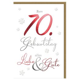 SUSY CARD Geburtstagskarte - 80. Geburtstag Schrift