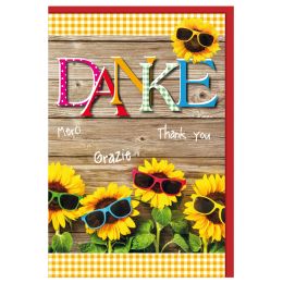 SUSY CARD Grußkarte Sonnenblumen
