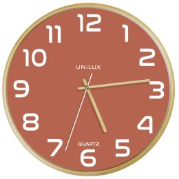 UNiLUX Wanduhr/Quarzuhr BALTIC, Durchmesser: 315 mm, rot