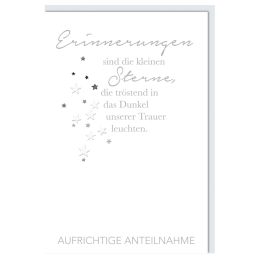 SUSY CARD Trauerkarte Spruch-Sterne