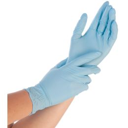 HYGOSTAR Nitril-Handschuh CONTROL, L, blau, gepudert