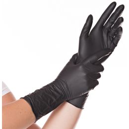 HYGOSTAR Nitril-Handschuh SAFE LONG, M, wei, puderfrei