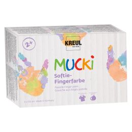 KREUL Softie-Fingerfarbe MUCKI, 150 ml, 6er-Set