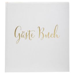 EXACOMPTA Gästebuch, 210 x 190 mm, weiß / gold