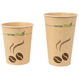 NATURE Star Papier-Kaffeebecher Mocca, 0,3 l, braun