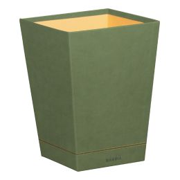 RHODIA Papierkorb, aus Kunstleder, salbei
