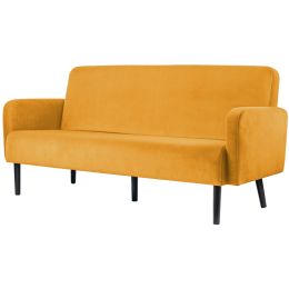 PAPERFLOW 3-Sitzer Sofa LISBOA, Stoffbezug, blau