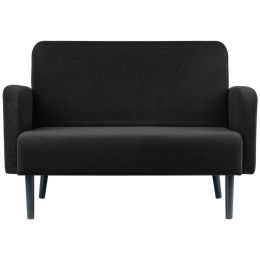 PAPERFLOW 2-Sitzer Sofa LISBOA, Samtbezug, anthrazit