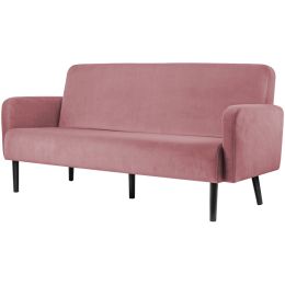 PAPERFLOW 3-Sitzer-Sofa LISBOA, Samtbezug, schwarz