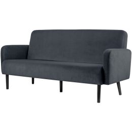 PAPERFLOW 3-Sitzer Sofa LISBOA, Samtbezug, grau