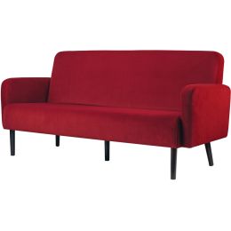 PAPERFLOW 3-Sitzer Sofa LISBOA, Samtbezug, grau