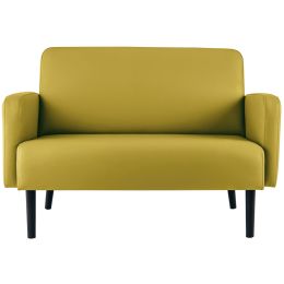 PAPERFLWO 2-Sitzer Sofa LISBOA, Kunstlederbezug, blau