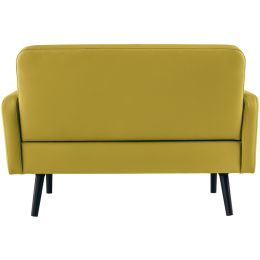 PAPERFLWO 2-Sitzer Sofa LISBOA, Kunstlederbezug, blau