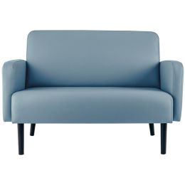 PAPERFLOW 2-Sitzer Sofa LISBOA, Kunstlederbezug, grau
