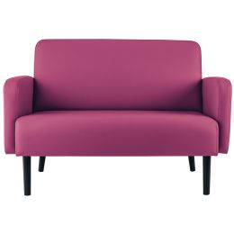 PAPERFLOW 2-Sitzer Sofa LISBOA, Kunstlederbezug, rot