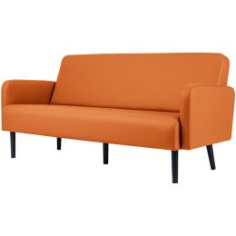 PAPERFLOW 3-Sitzer Sofa LISBOA, Kunstlederbezug, schwarz