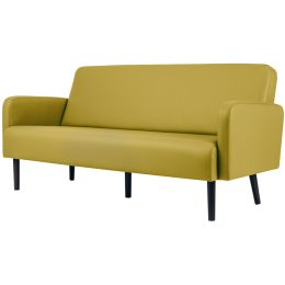 PAPERFLOW 3-Sitzer Sofa LISBOA, Kunstlederbezug, blau