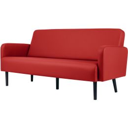 PAPERFLOW 3-Sitzer Sofa LISBOA, Kunstlederbezug, blau