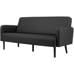 PAPERFLOW 3-Sitzer Sofa LISBOA, Kunstlederbezug, grau