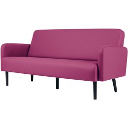 PAPERFLOW 3-Sitzer Sofa LISBOA, Kunstlederbezug, rot