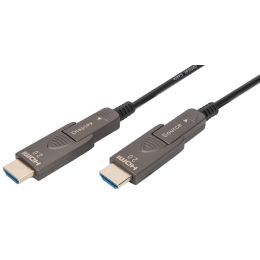 DIGITUS HDMI AOC Hybrid Glasfaserkabel, 4K, schwarz, 20 m