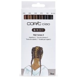 COPIC Marker ciao, 5+1 Set Hair Tones 2