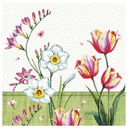 PAPSTAR Oster-Motivservietten Flowers of Spring