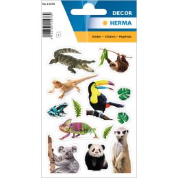 HERMA Sticker DECOR Exotische Tiere, aus Papier