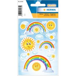 HERMA Sticker MAGIC Rainbow, aus Folie, beglimmert