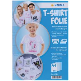 HERMA T-Shirt Transferfolie, DIN A4, helle Textilien, weiß