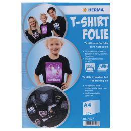 HERMA T-Shirt Transferfolie, DIN A4, helle Textilien, wei