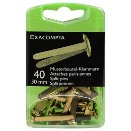 EXACOMPTA Rundkopf-Musterbeutelklammern, aus Messing, 30 mm