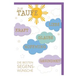 SUSY CARD Taufkarte Wolkenglckwnsche