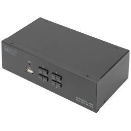 DIGITUS KVM-Switch, 4-Port, Dual-Display, 4K, HDMI