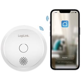 LogiLink Wi-Fi Smart Rauchmelder, Tuya kompatibel, wei
