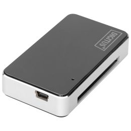 DIGITUS USB 2.0 Kartenlesegert All-in-one, silber/schwarz