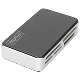 DIGITUS USB 2.0 Kartenlesegert All-in-one, silber/schwarz