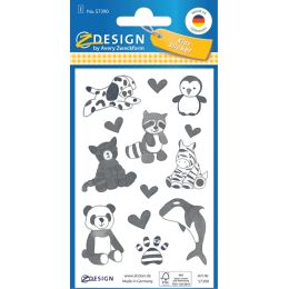 AVERY Zweckform ZDesign KIDS Papier-Sticker, schwarz/wei