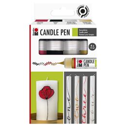 Marabu Kerzenmalfarbe Candle Pen, 4er Set