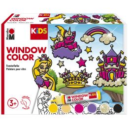 Marabu KiDS Window Color-Set Prinzessin, 6 x 25 ml
