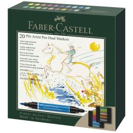 FABER-CASTELL Tuschestift PITT artist pen Dual Marker, 5er