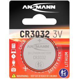 ANSMANN Lithium Knopfzelle CR3032, 3 Volt, 1er Blister