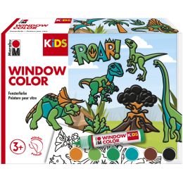 Marabu KiDS Window Color-Set Dinosaurier, 6 x 25 ml