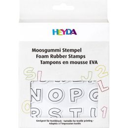 HEYDA Moosgummi Stempel-Set Buchstaben & Zahlen, Set I