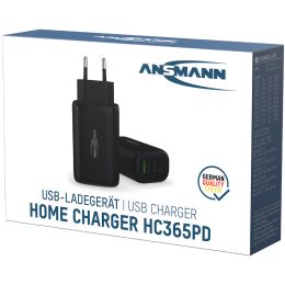 ANSMANN USB-Ladegert Home Charger HC365PD, USB-A / 2x USB-C