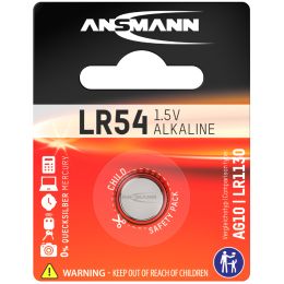 ANSMANN Alkaline Knopfzelle LR43/LR1142/AG12, 1,5 Volt