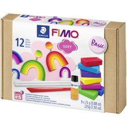 FIMO SOFT Modelliermasse-Set Basic, 12-teilig